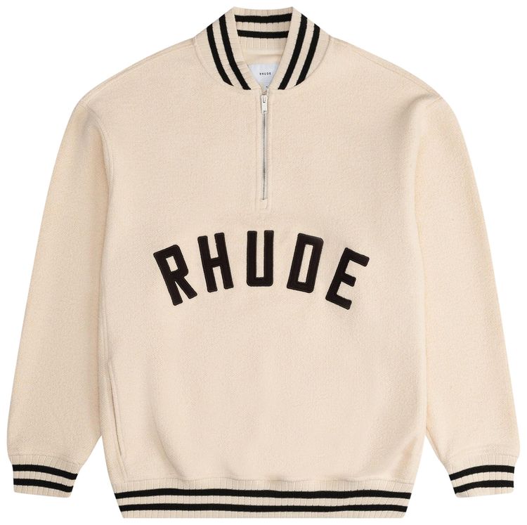 Rhude Quarter Zip Vintage CreamBlack