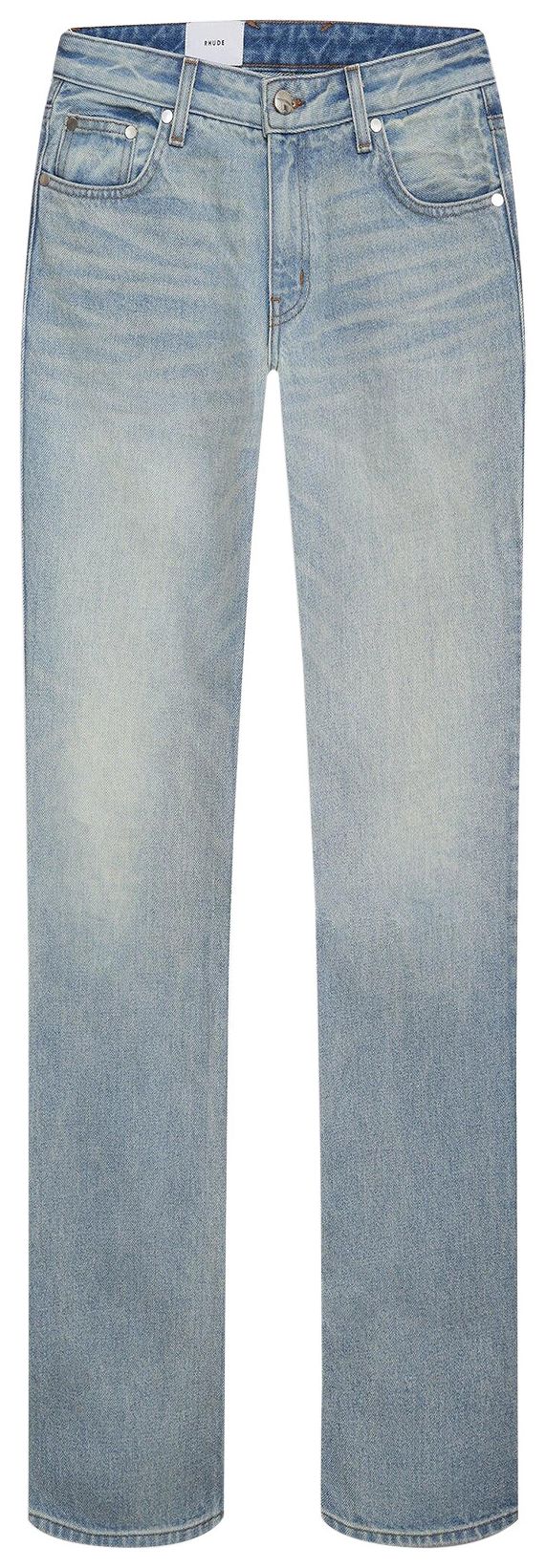 Rhude Low Waist Denim Short Light Indigo