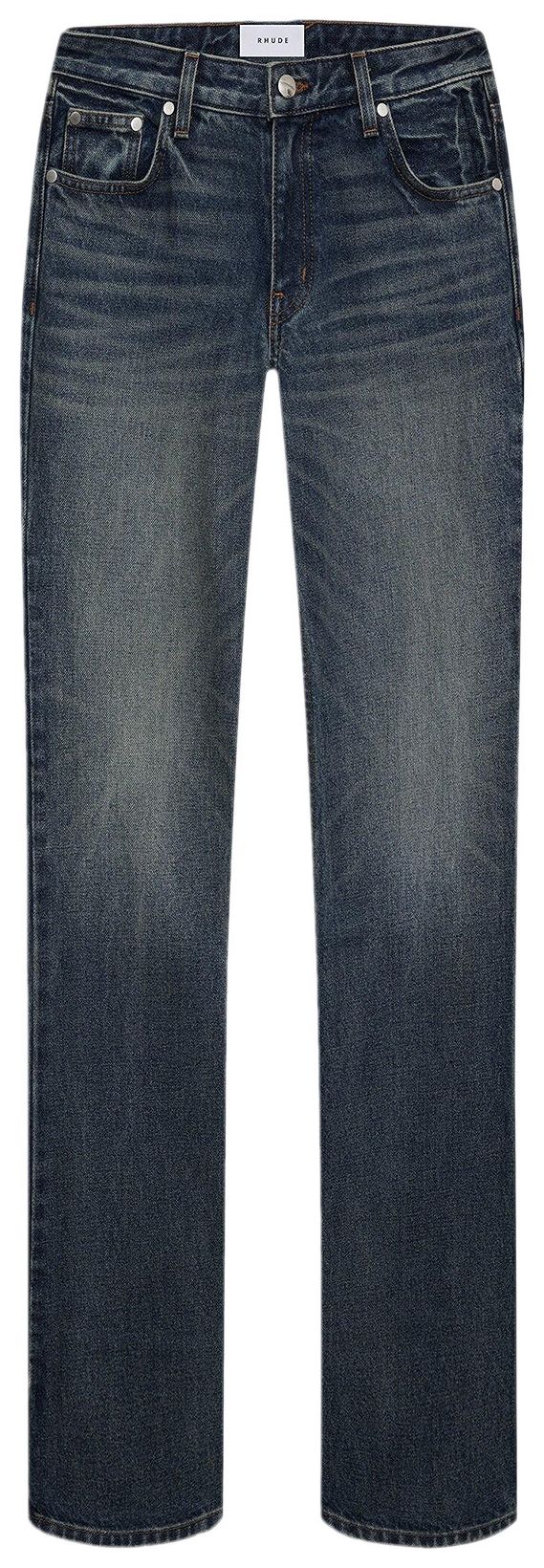 Rhude Low Waist Denim Short Dark Indigo