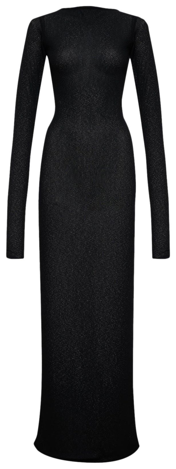 Rhude Sheer Knit Jersey Dress Black