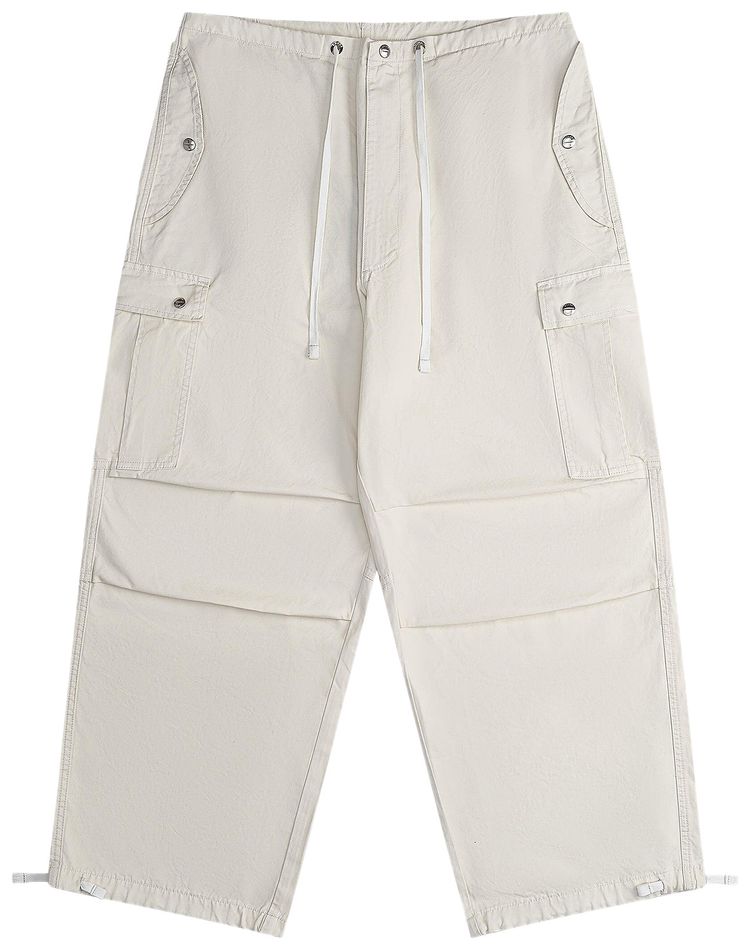 Rhude Washed Parachute Pants Off White