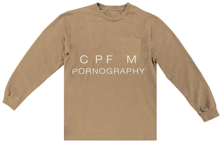 Cactus Jack by Travis Scott x CPFM Rodeo Track 1 Long Sleeve Tee Tan