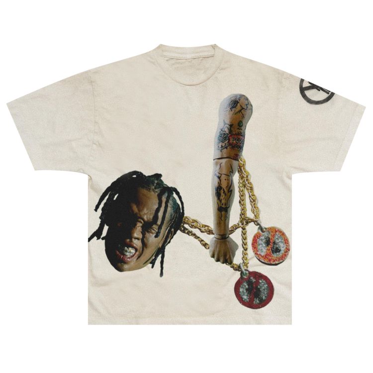 Cactus Jack by Travis Scott Rodeo 10 Years Chain Tee White
