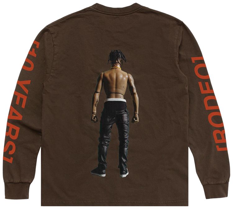 Cactus Jack by Travis Scott Rodeo 10 Years Action Figure Longsleeve Brown