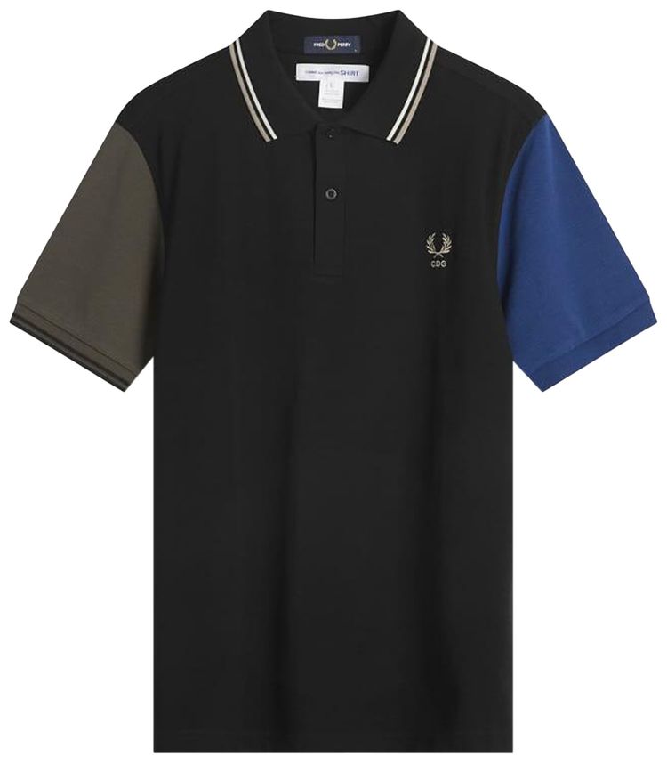 Comme des Garcons SHIRT Color Blocked Polo Black