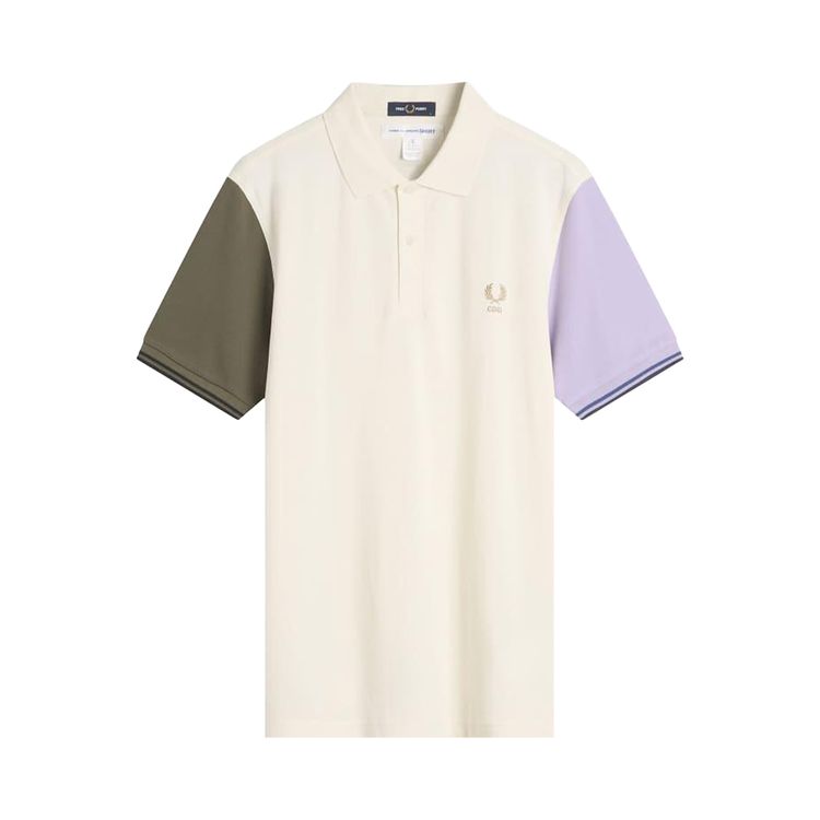 Comme des Garcons SHIRT Color Blocked Polo White