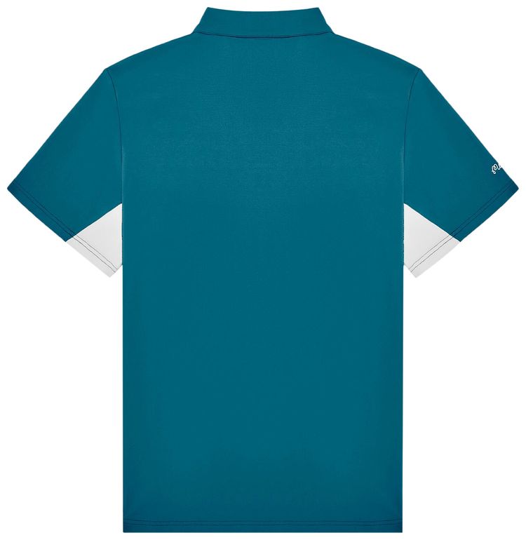 Malbon Performance Pique Polo Azurra