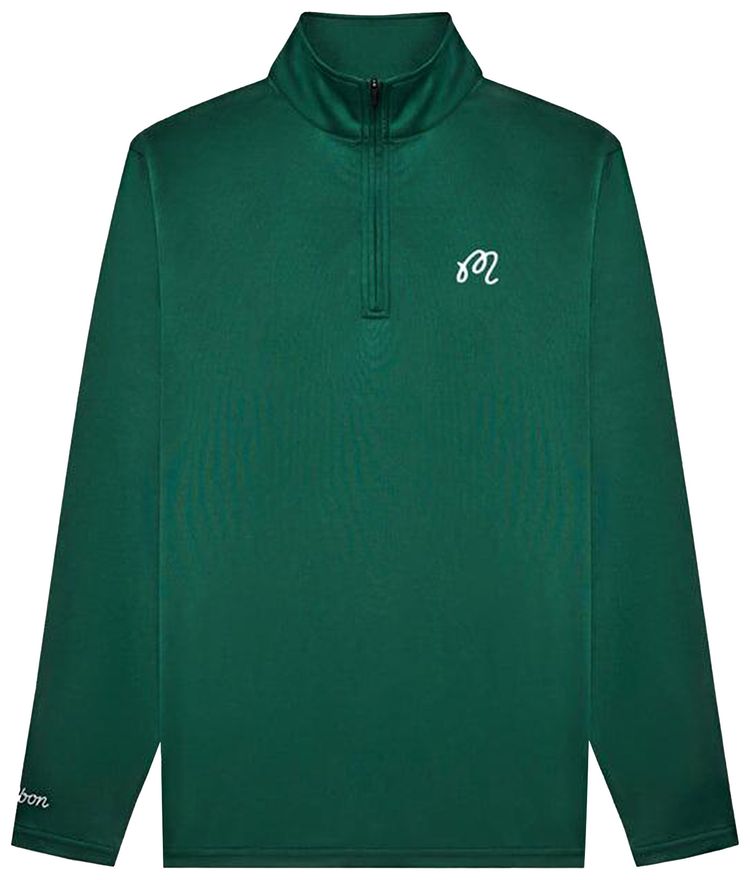 Malbon Performance Quarter Zip Pullover Evergreen