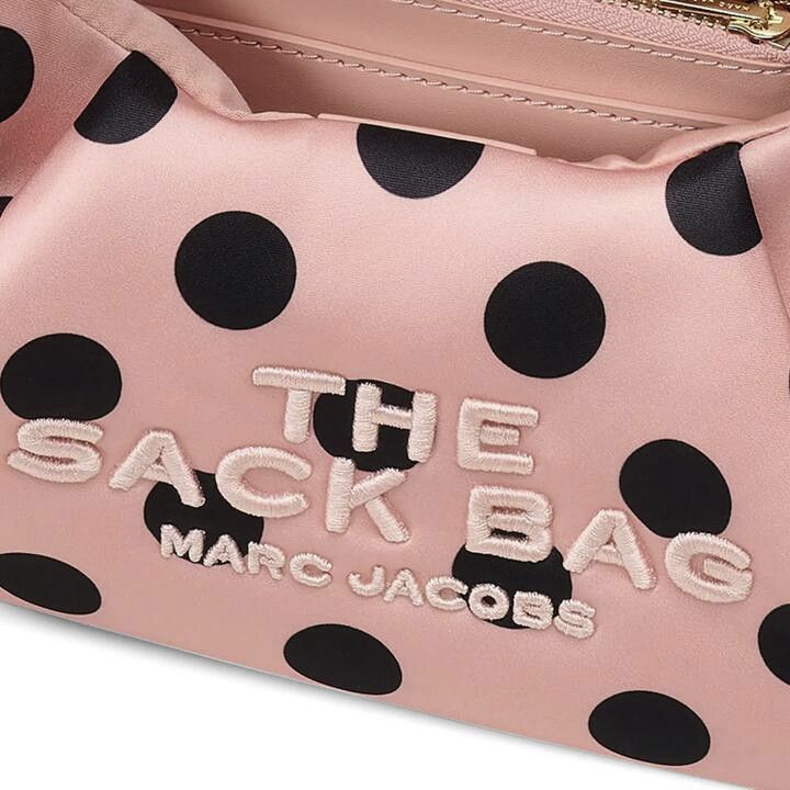 Marc Jacobs The Mini Satin Dots Bow Sack Bag Peach Multicolor