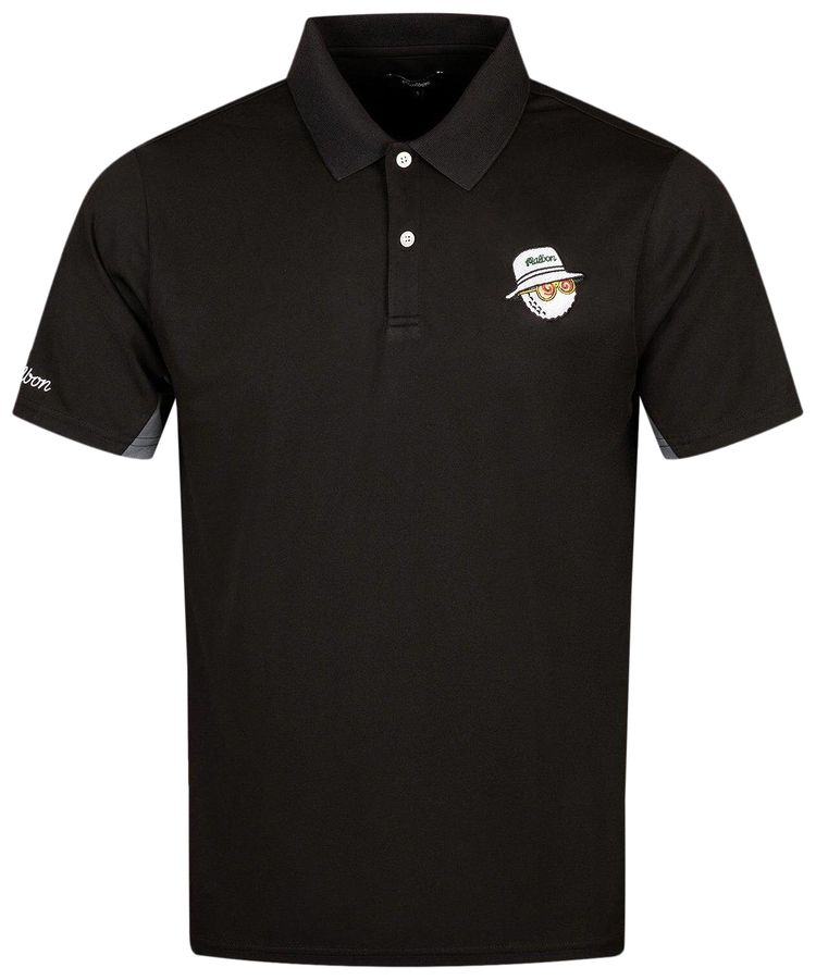 Malbon Paneled Performance Pique Shirt BlackCharcoal