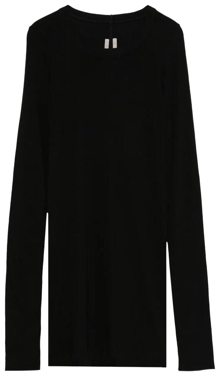 Rick Owens Rib Long Sleeve T Shirt Black