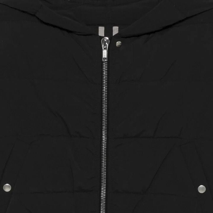 Rick Owens Hooded Quilt Jacket Black