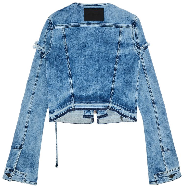 Ottolinger Drape Collar Denim Jacket Blue Wash