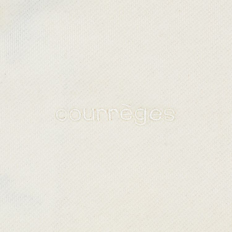 Courreges Scarf Embroidered Hoodie White