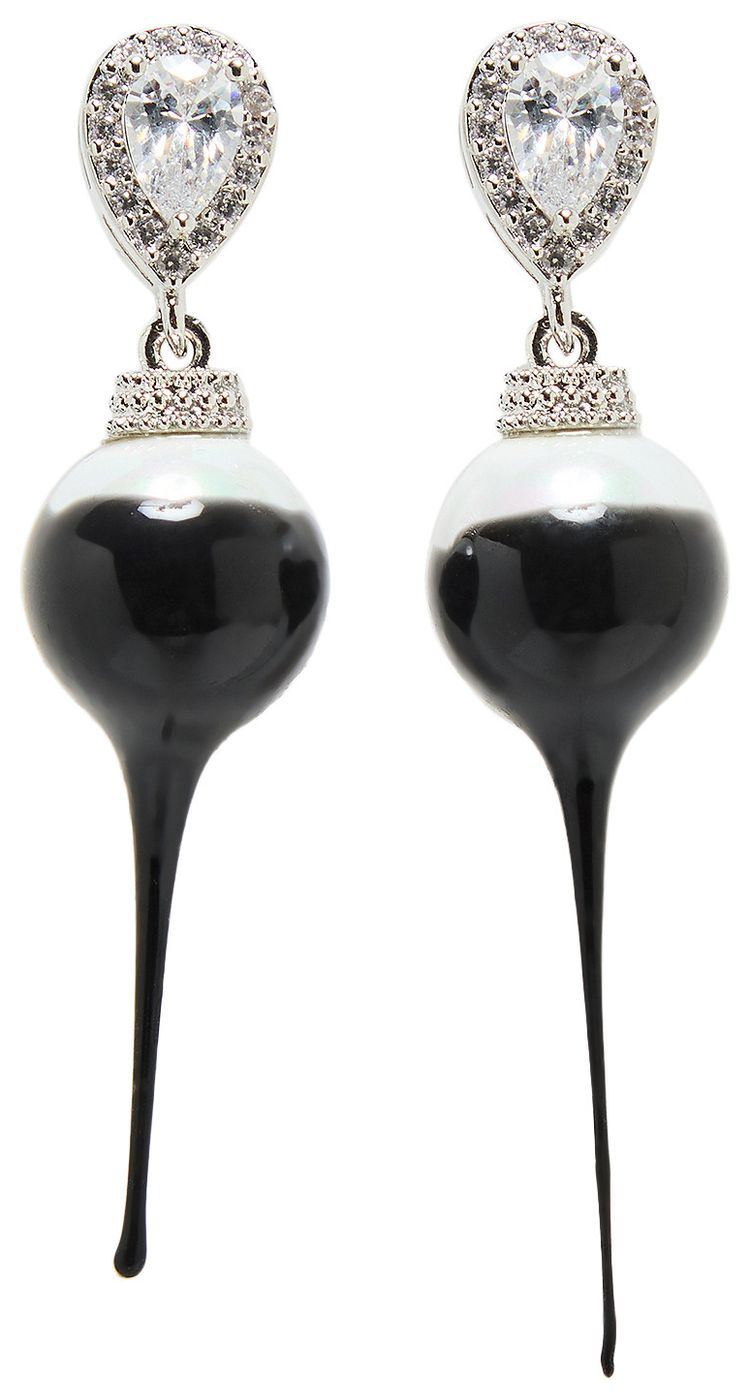 Ottolinger Pearl Drop Earring SilverBlack