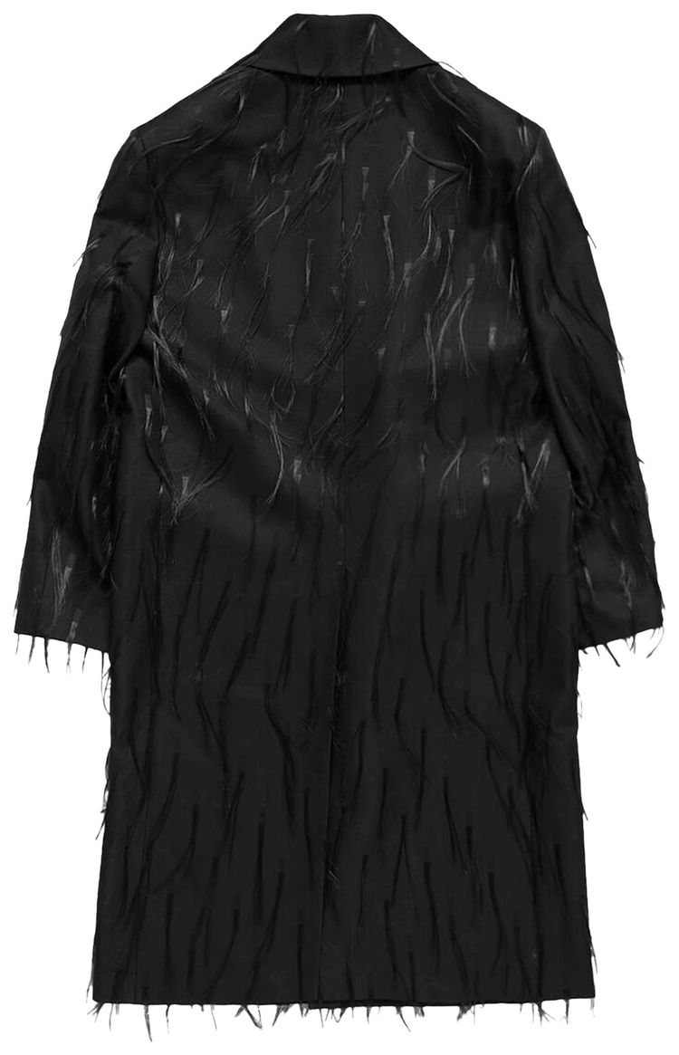 Jil Sander Spaced Out Nylon Fur Coat Black