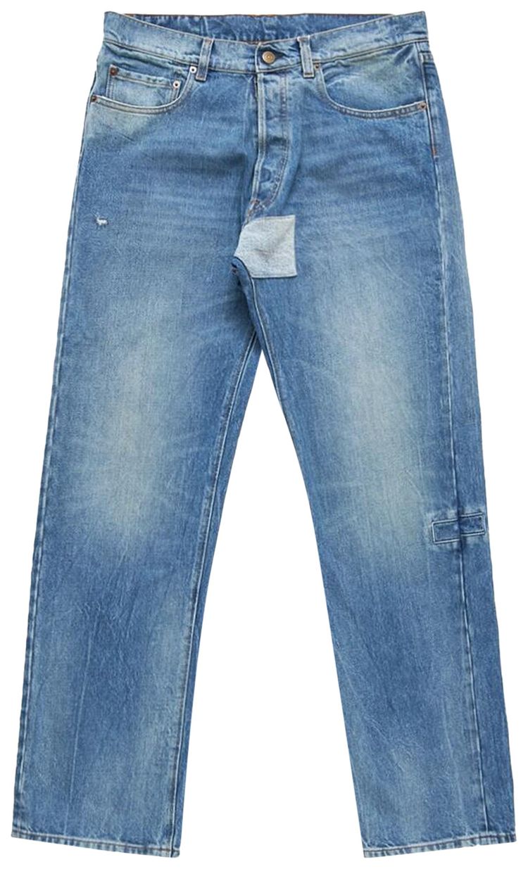 Maison Margiela Slim Repaired Jeans Medium Blue