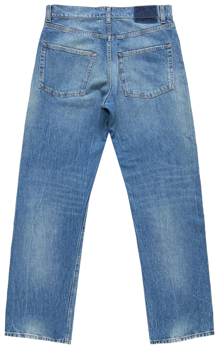 Maison Margiela Slim Repaired Jeans Medium Blue