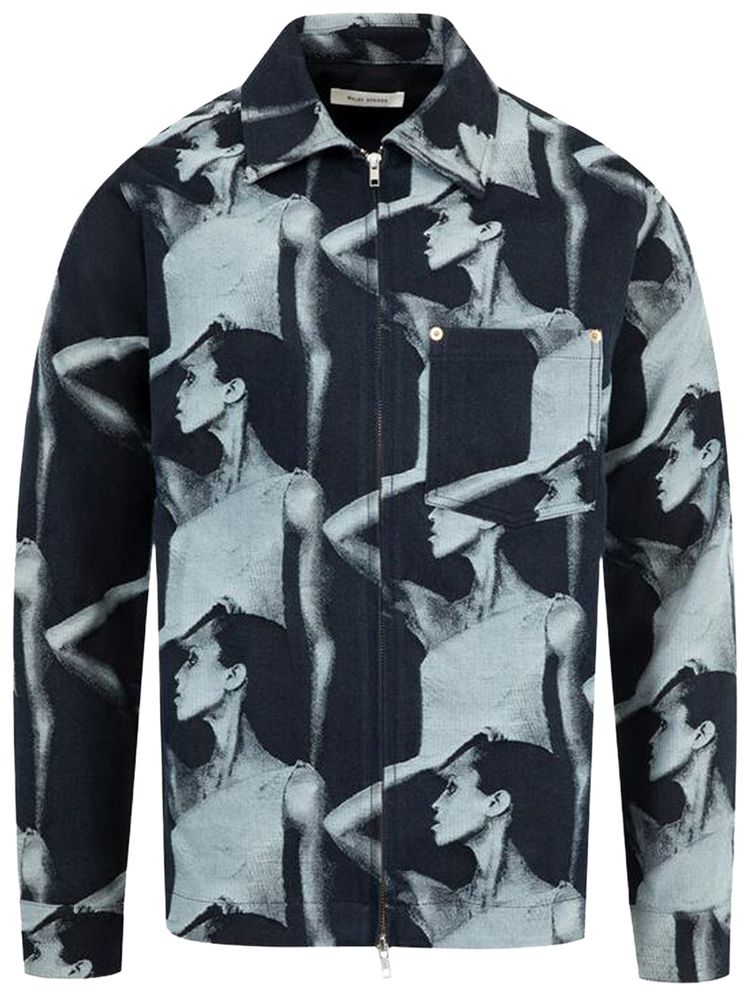 Wales Bonner Jet Zip Jacket Indigo