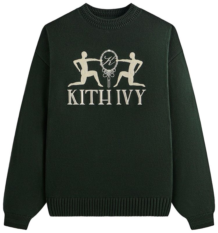 Kith Ivy Emblem Crewneck Sweater Ivy Green