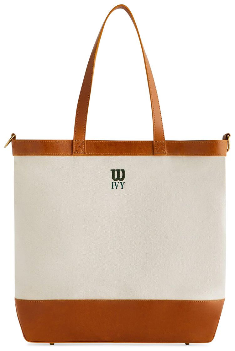 Kith Ivy For Wilson Leather Trimmed Tote Tan