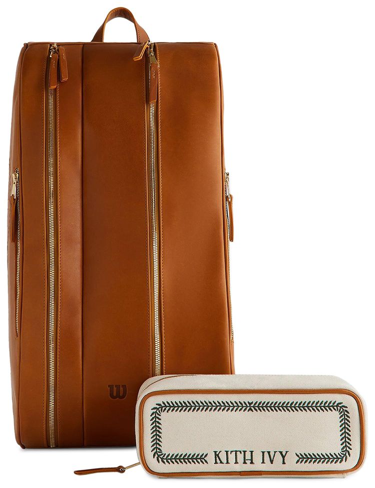 Kith Ivy For Wilson Leather Padel Bag Tan