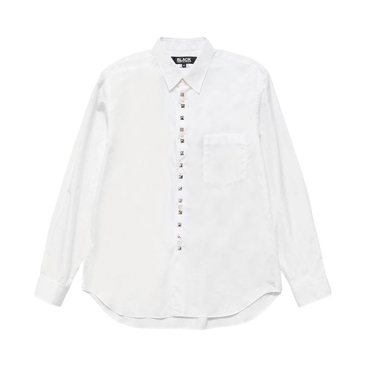 Comme des Garcons Black Studded Poplin Shirt White