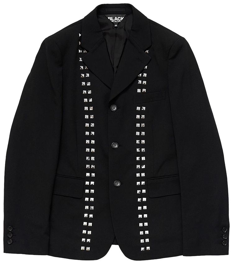 Comme des Garcons Black Single Breasted Blazer With Studs Black