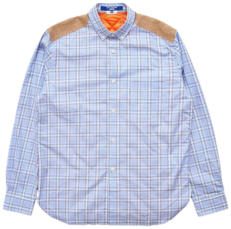 Junya Watanabe MAN Check Shirt With Padded Back Blue
