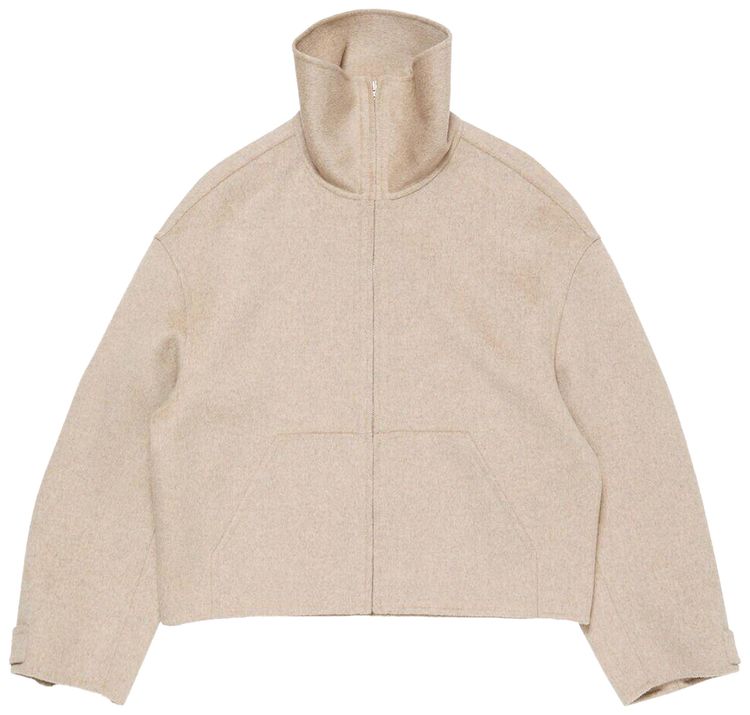 Acne Studios Double Face Zip Jacket Oatmeal Melange