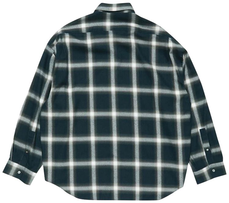 Acne Studios Plaid Long Sleeve Shirt NavyMulti