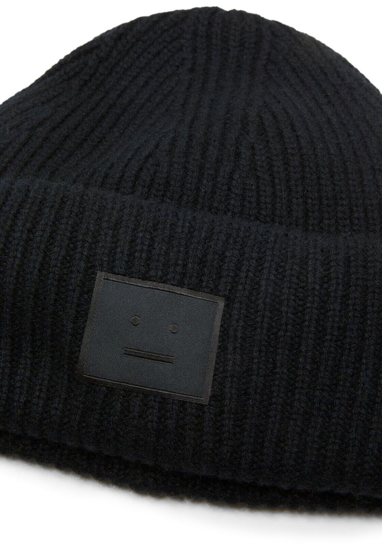 Acne Studios Rib Knit Hat Black