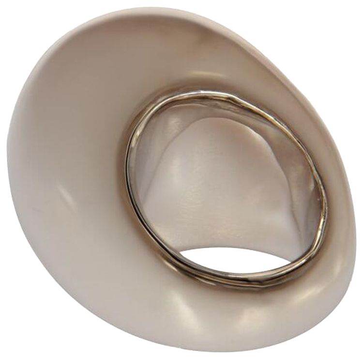 Courreges Ice Cube Metal Ring Silver