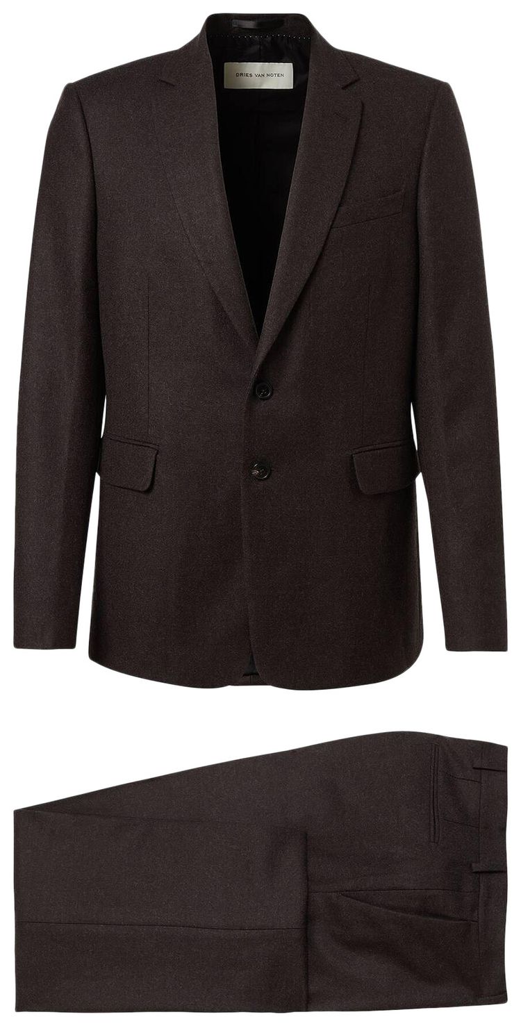 Dries Van Noten Kayne Suit Dark Brown