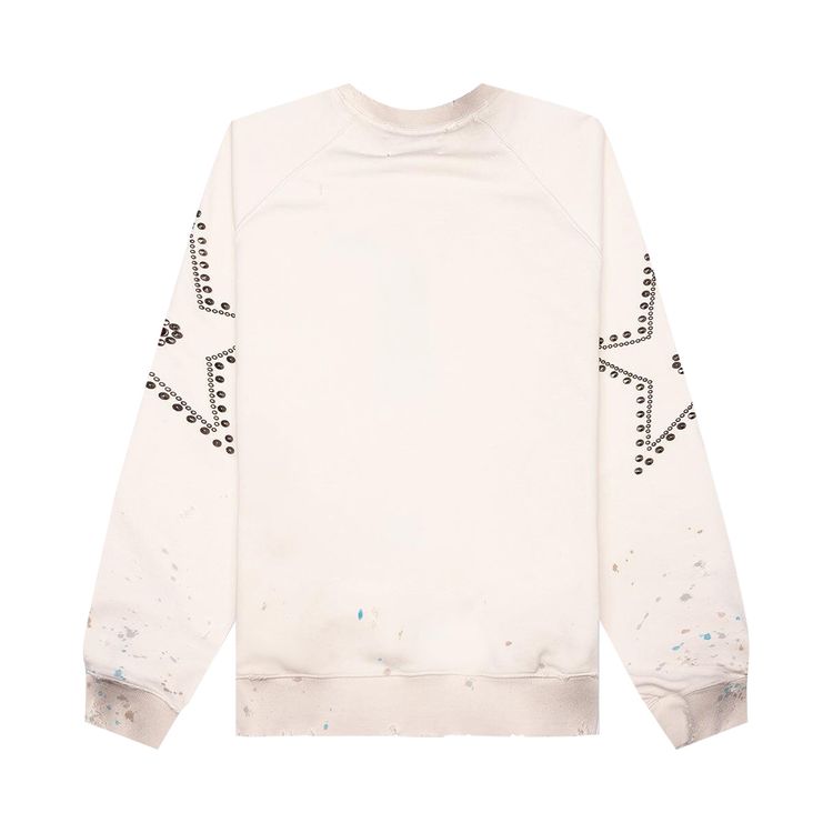 Satoshi Nakamoto Star Studded Crewneck Vintage White