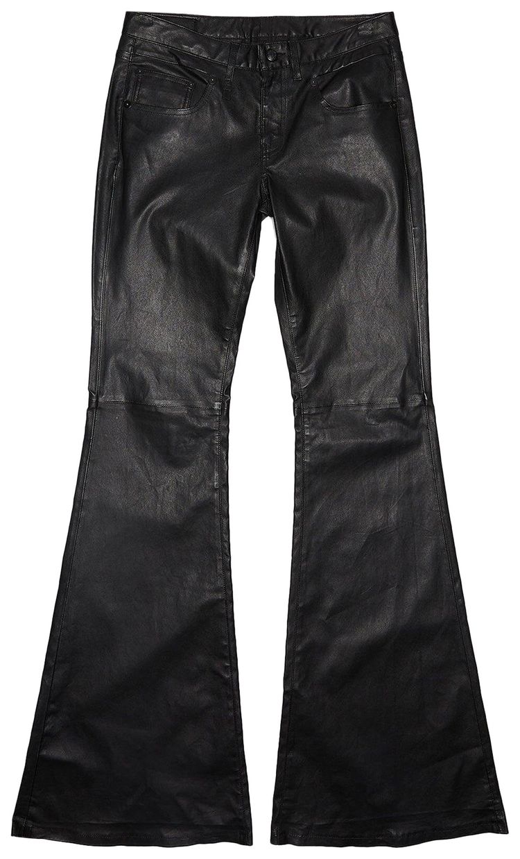 R13 Boy Flare Leather Pant Black