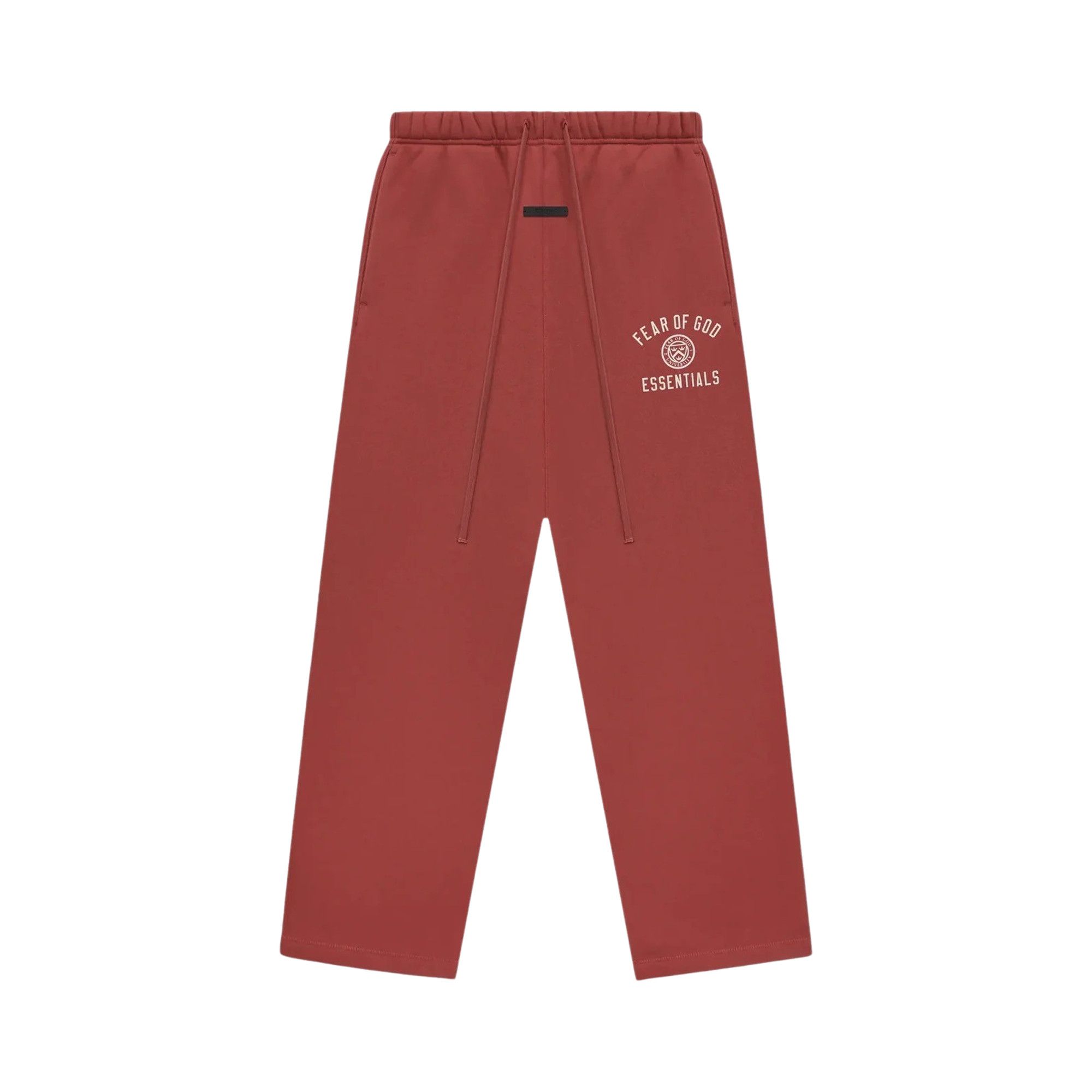 Buy Fear of God Essentials Fleece Relaxed Sweatpants 'Crimson