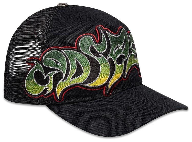 Godspeed Neo Trucker Hat Black Yellow Red