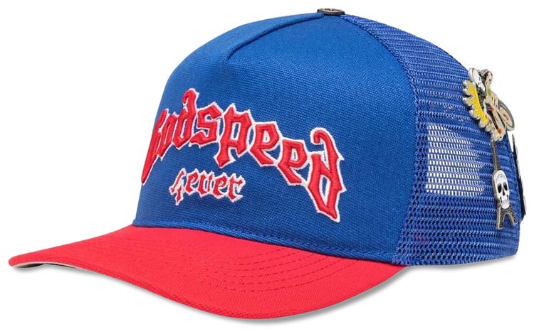 Godspeed Forever Trucker Hat Blue Red