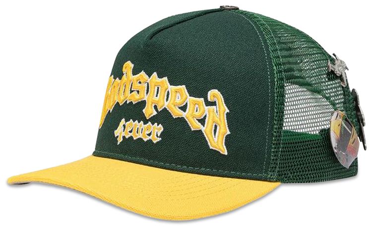 Godspeed Forever Trucker Hat Green Yellow