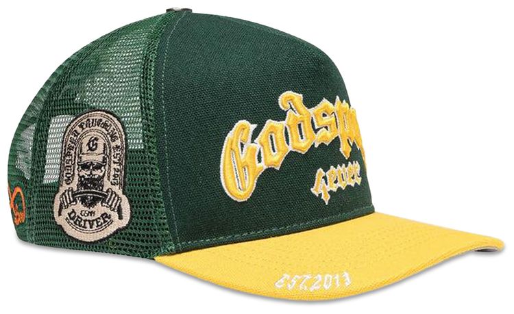 Godspeed Forever Trucker Hat Green Yellow
