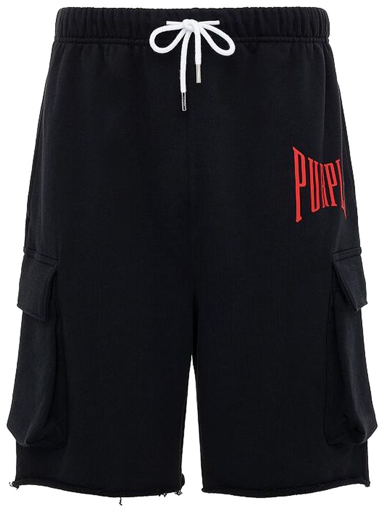 PURPLE BRAND Heavyweight Cargo Sweatshorts Black