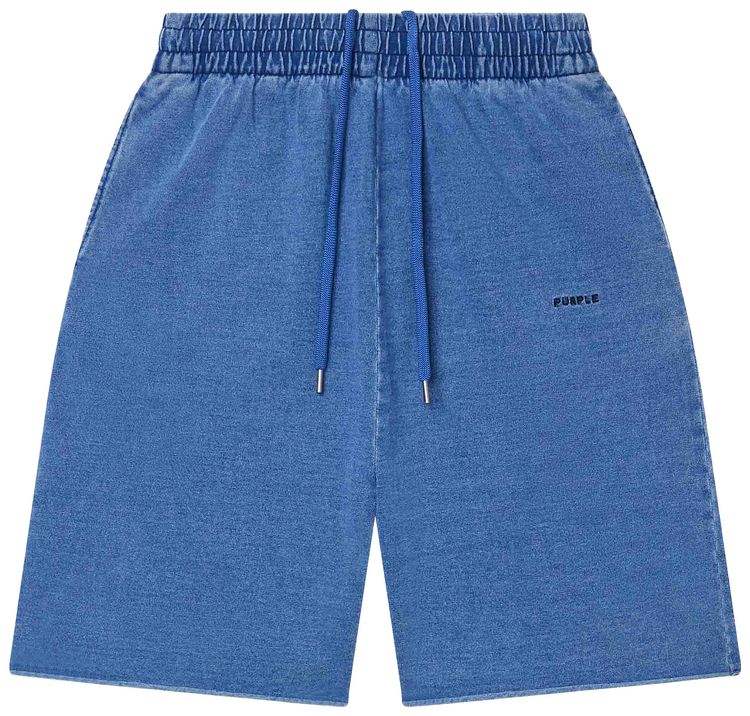 PURPLE BRAND Knit Jersey Shorts Blue