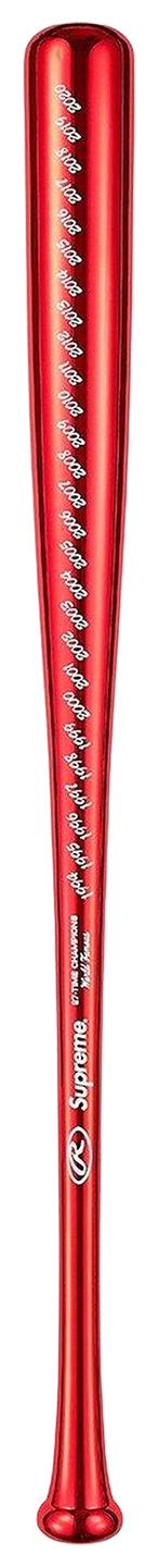 Supreme x Rawlings Chrome Maple Wood Baseball Bat Red