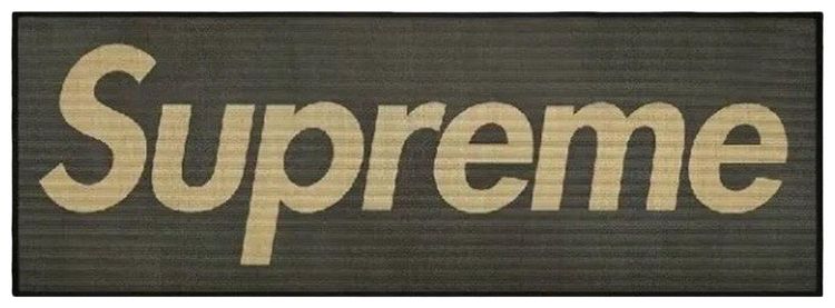 Supreme Woven Straw Mat Black