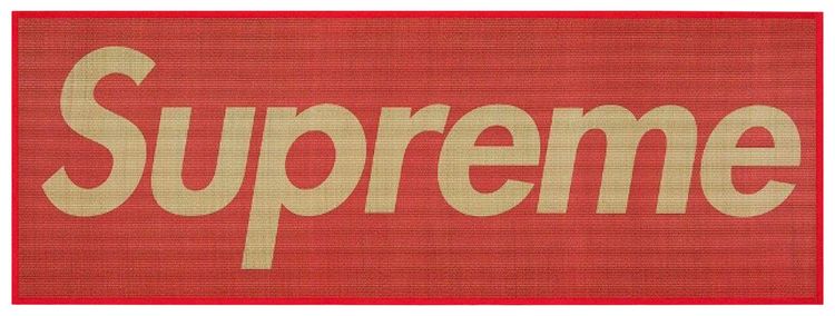 Supreme Woven Straw Mat Red