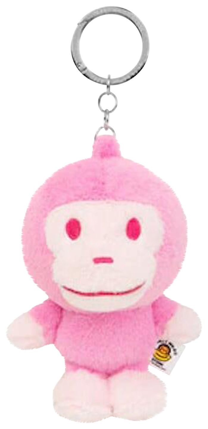 BAPE Baby Milo Plush Doll Keychain Pale Pink