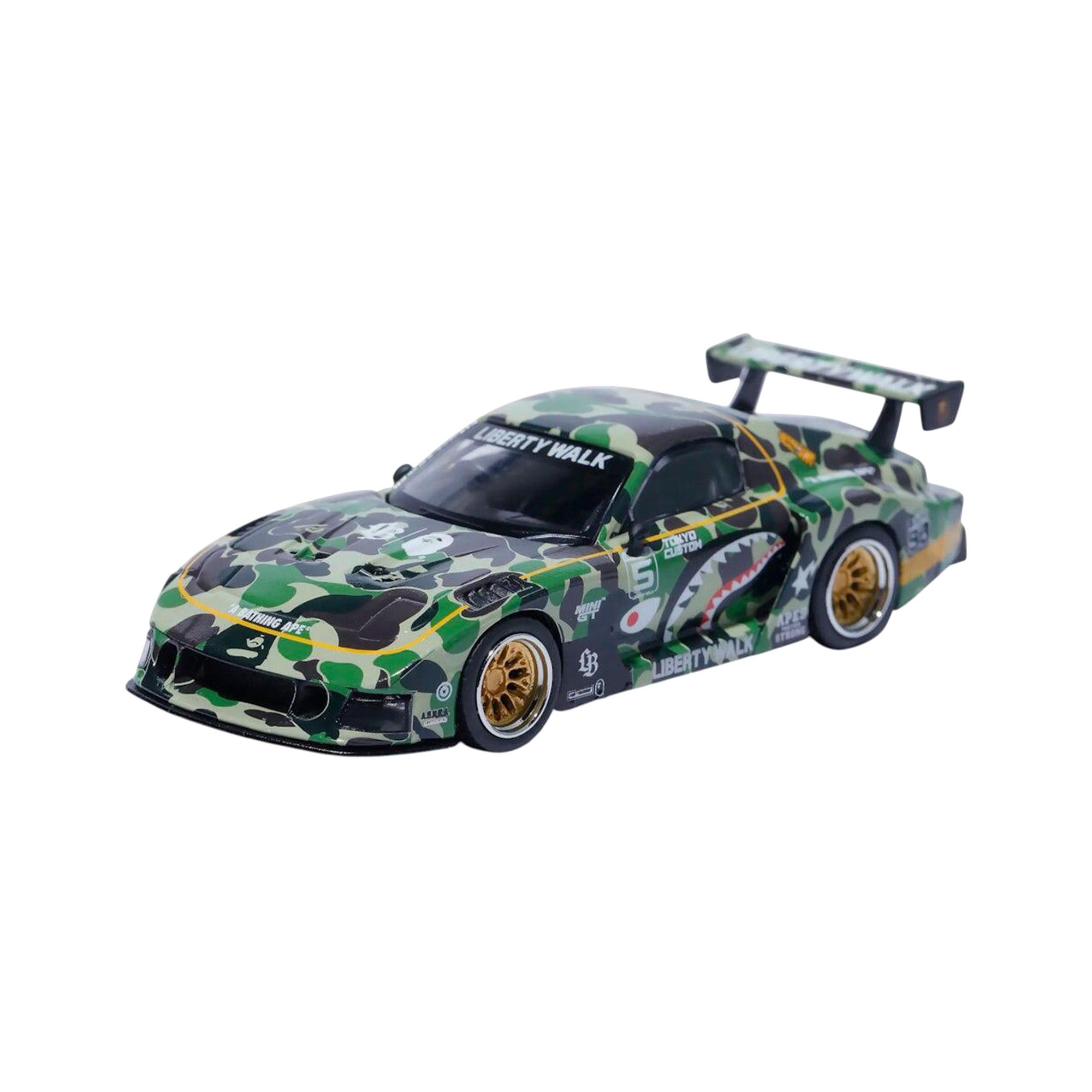 ミニカー BAPE x LBWK MINI GT ABC CAMO FD RX7 1/64 Buy BAPE x LBWK Mini GT ABC Camo Mazda RX7 1/64 'Green