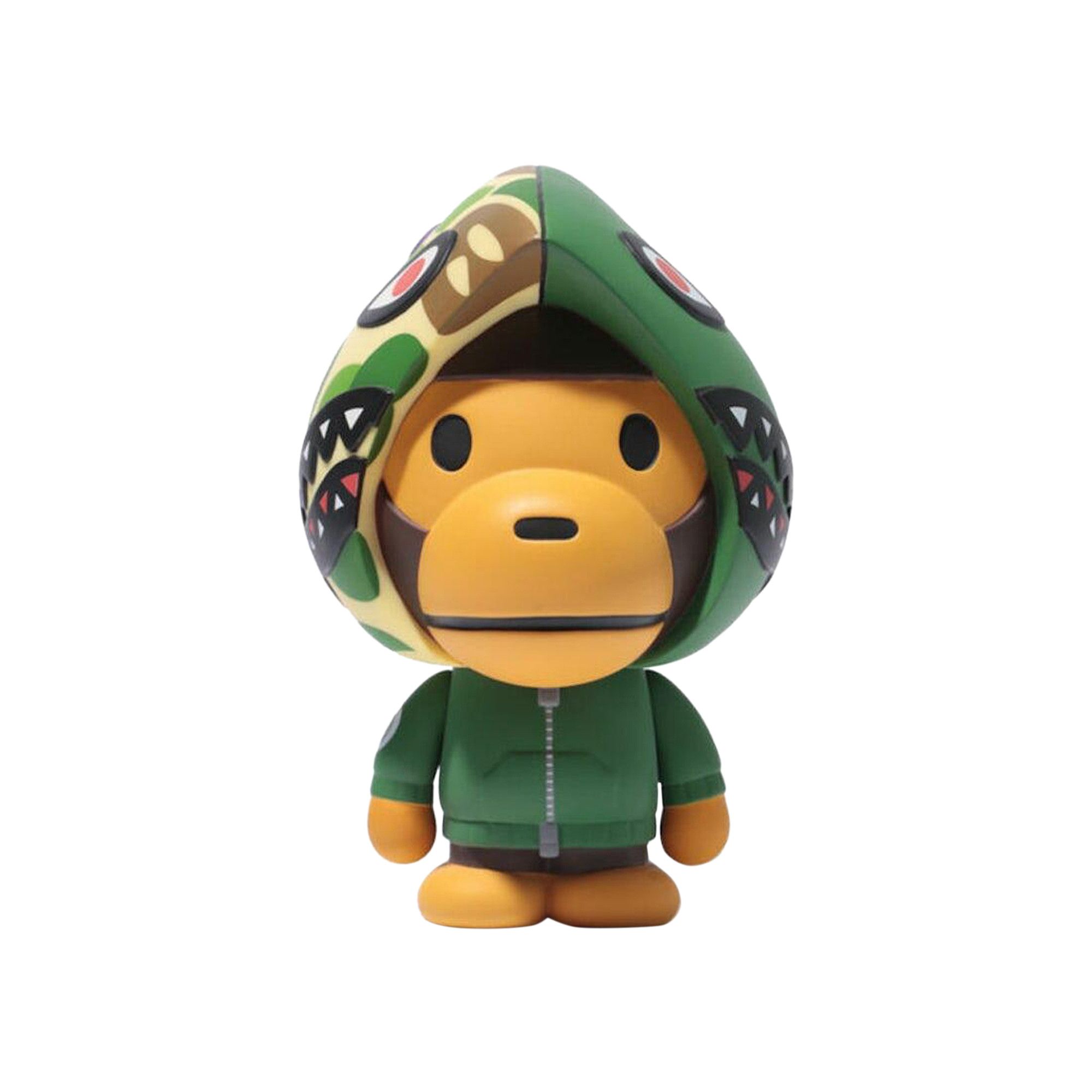 Buy BAPE Baby Milo Shark Hoodie Vinyl Toy 'Green' - 00039