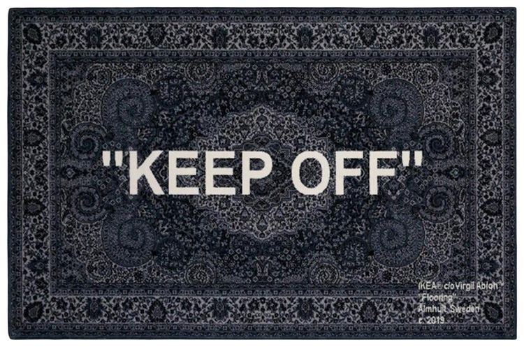 IKEA x Virgil Abloh KEEP OFF Rug GreyWhite